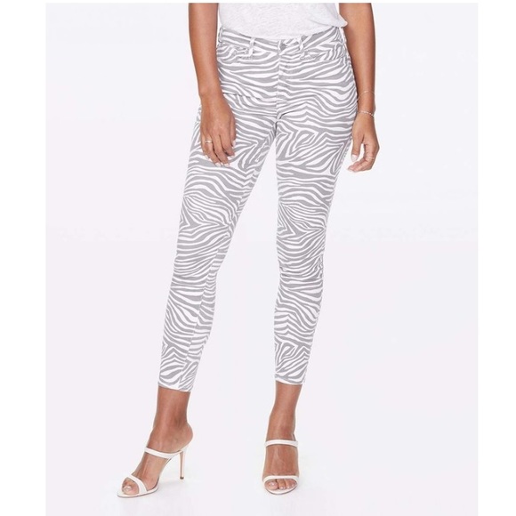 NYDJ Denim - NYDJ Kenya Zebra Crop Skinny Jeans Women’s Size 4 (Size Note(